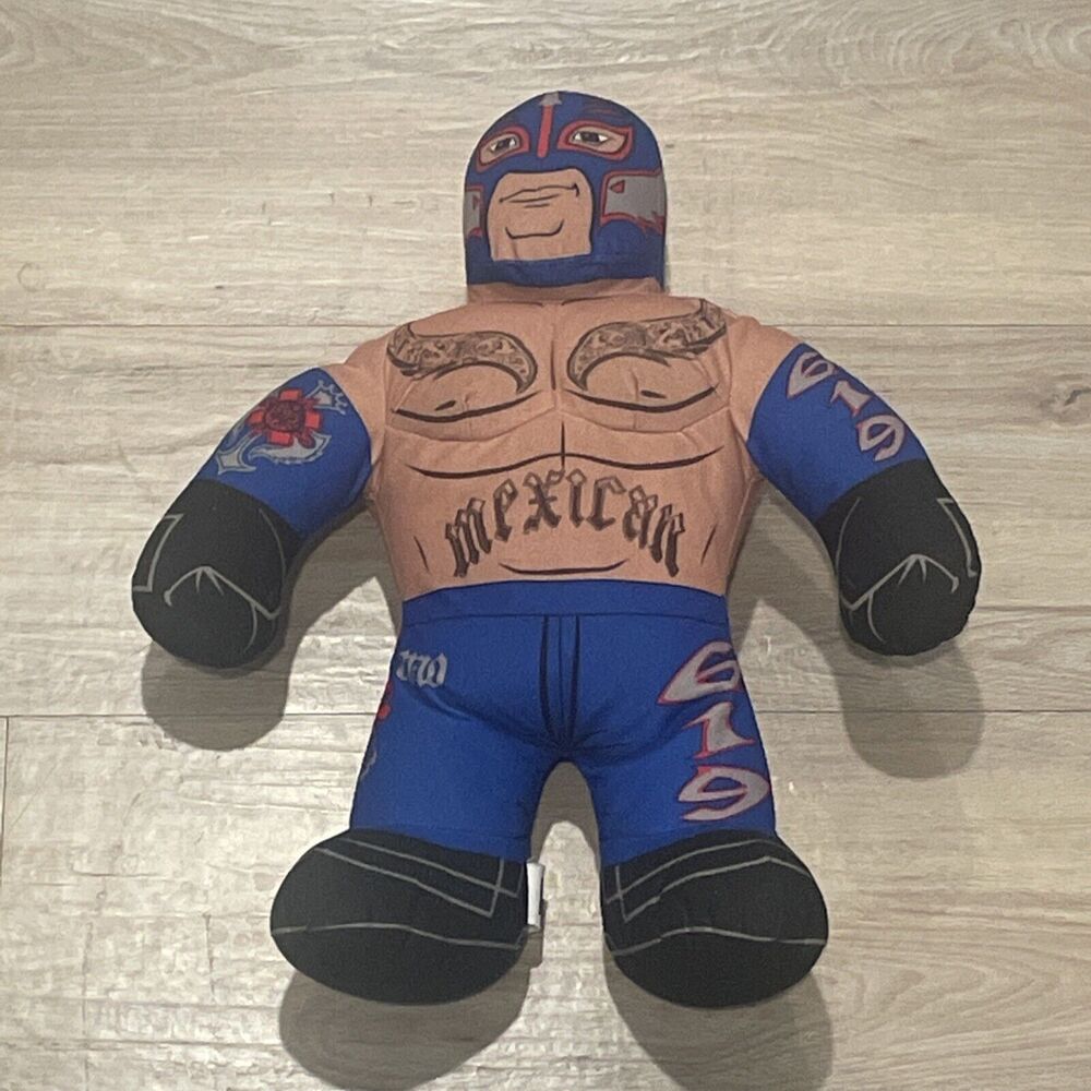Plush Mattel WWE Wrestler Brawlin Buddies Rey Mysterio 2012 BLUE